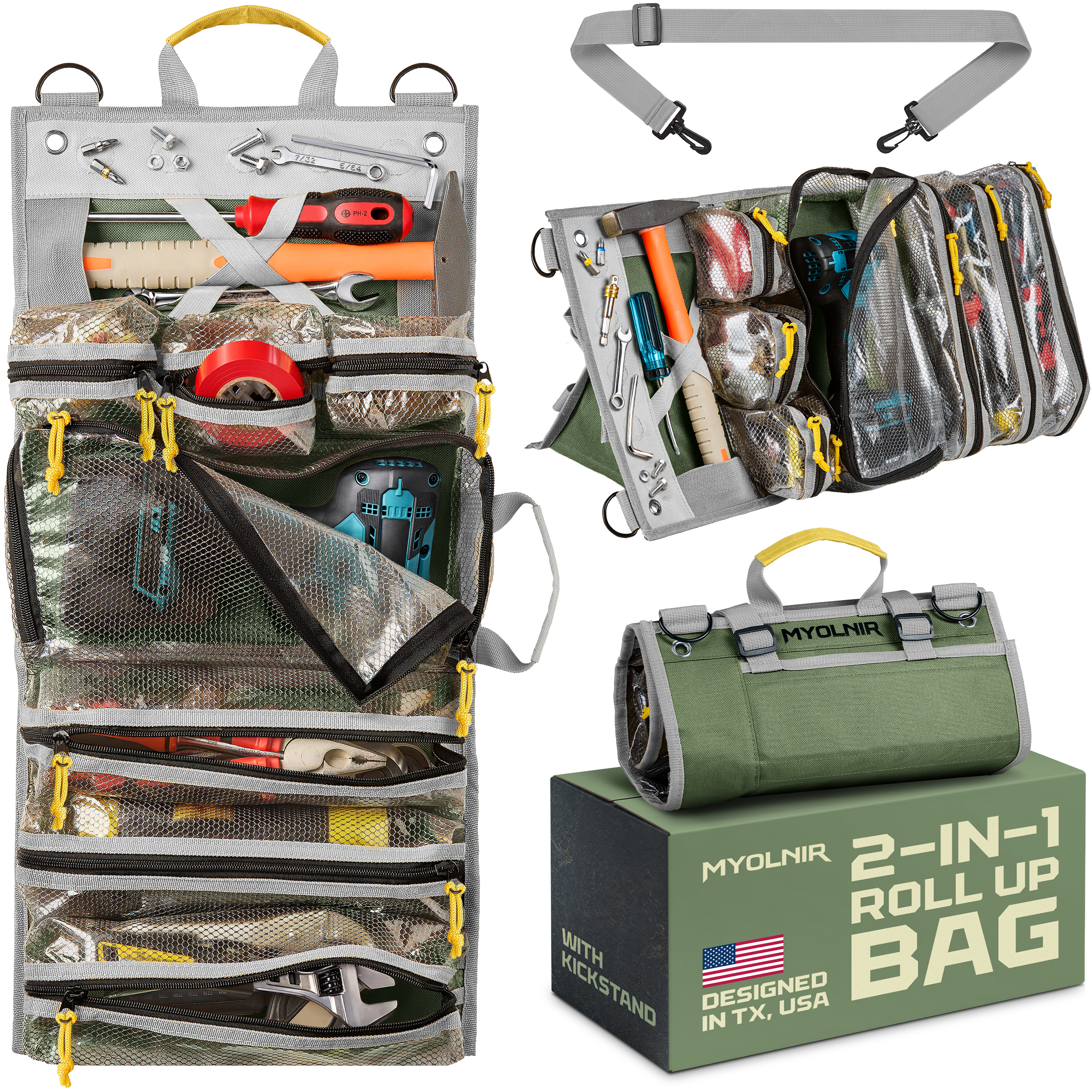 Myolnir tool bag Green/Gray color